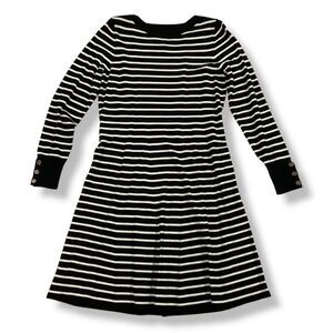 Loft Plus Size Striped knit long sleeve dress 14